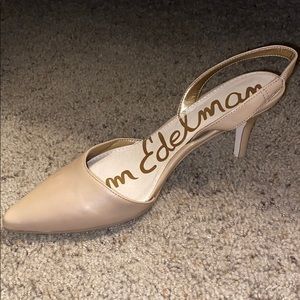 Sam Edelman orly slingback closed toe tan heels